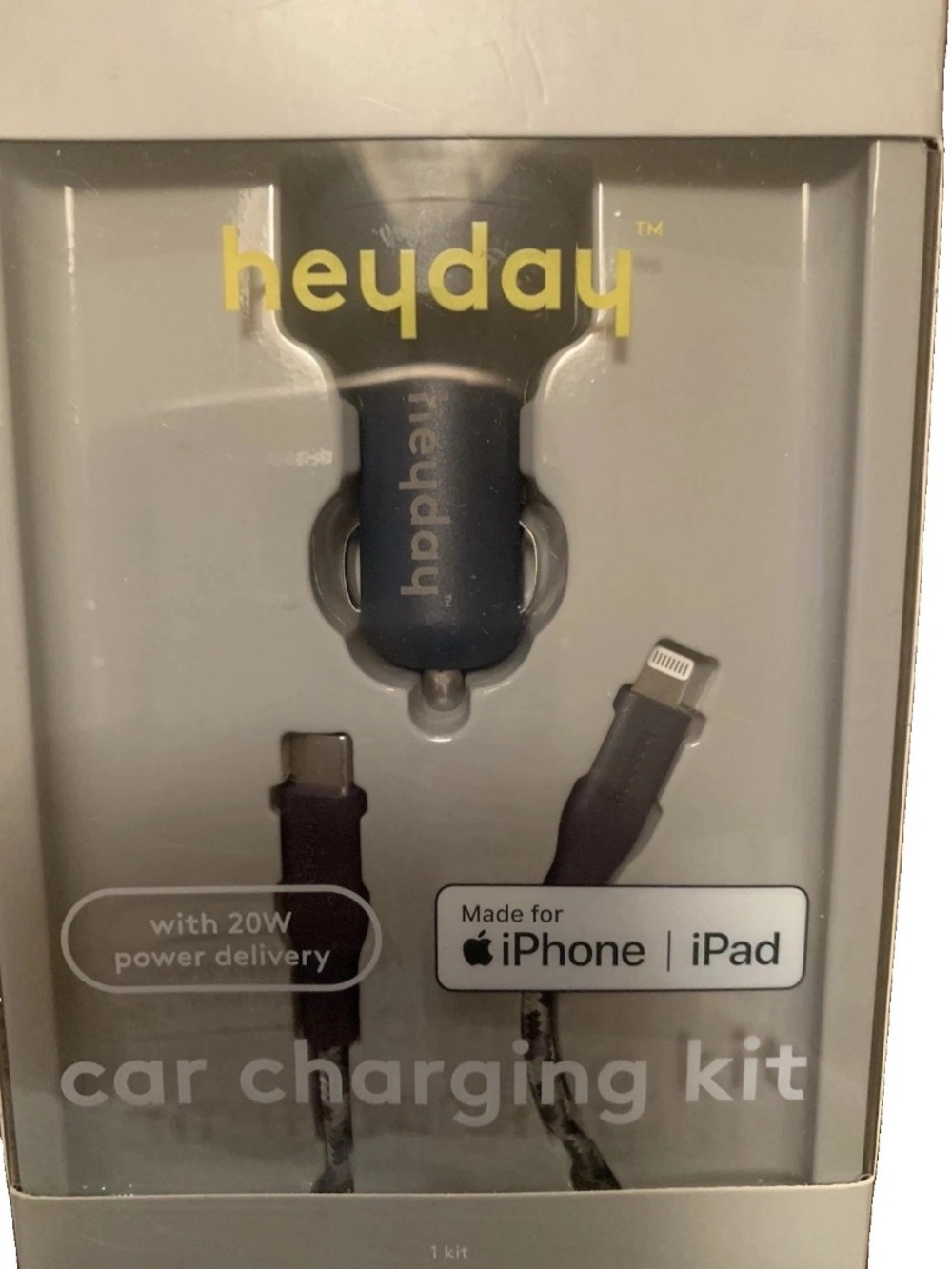heyday Gray and Yellow Charging Kit